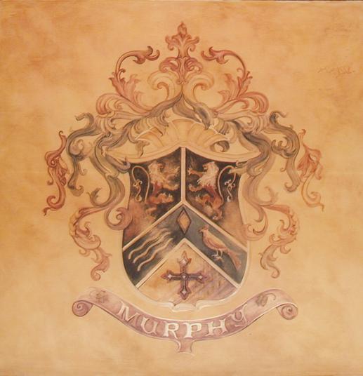 5'x8' Custom Family Crest. All of LuAnn's work comes from referral sources 