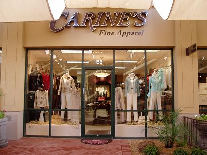 Store Front of Carine's Fine Apparel
