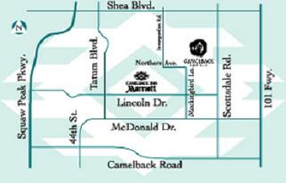 Camelback Inn is located at 5402 E. Lincoln Drive in beautiful Scottsdale, Arizona